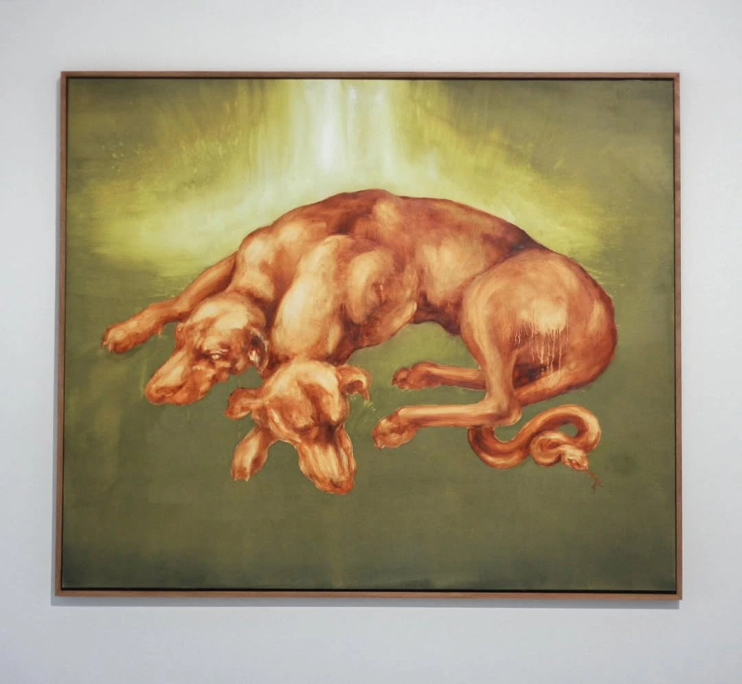 Orthrus; Oil on board