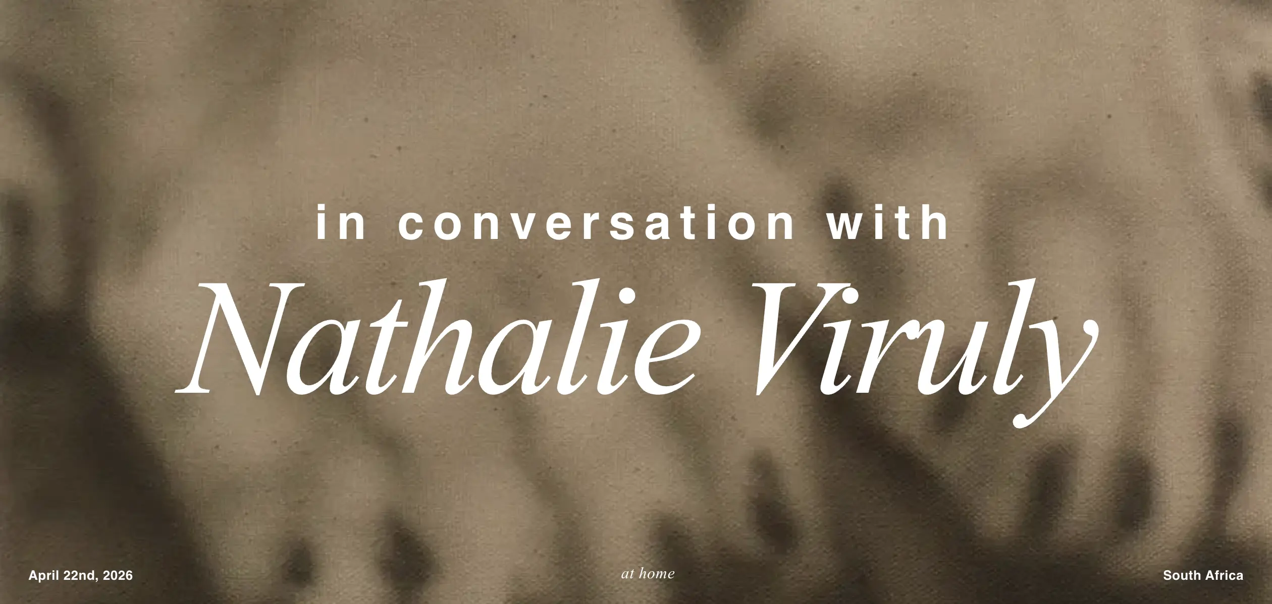 In conversation with Nathalie Viruly